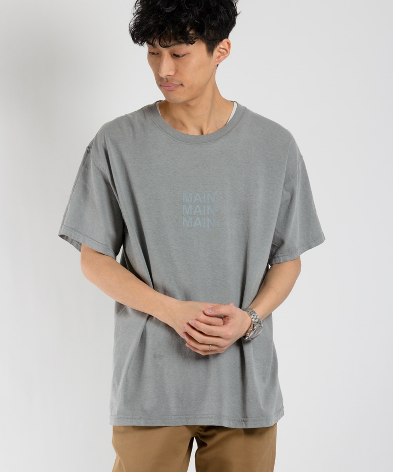 PIGMENT DYED TEE “MAIN” ■SALE■(ライトグレー-1)