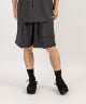 DOUBLE PLEATED CLASSIC WIDE SHORTS - ORGANIC WOOL 2/80 TROPICAL(チャコール-1)