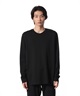 COTTON DOUBLE FACE SLIM FIT L/S TEE(ブラック(930)-1)