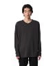 COTTON DOUBLE FACE SLIM FIT L/S TEE(ダークグレー(992)-1)