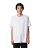 COTTON DOUBLE FACE SLIM FIT S/S TEE(ホワイト(900)-1)