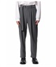 PE CONPACT TWILL BELTED TAPERED FIT TROUSERS(グレー(920)-1)