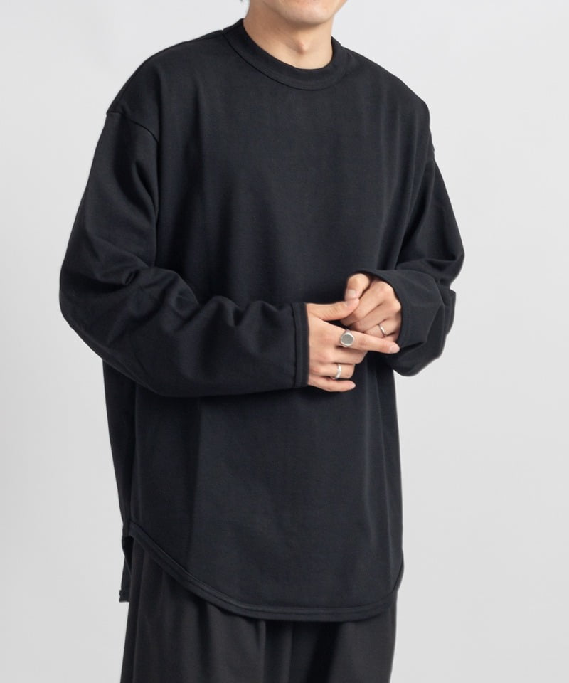 BASE BALL TEE L/S - 20//1 RECYCLE SUVIN ORGANIC COTTON KNIT(ブラック-1)