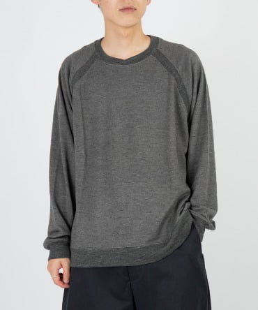 SOFT WOOL KNIT-SAWN PULLOVER