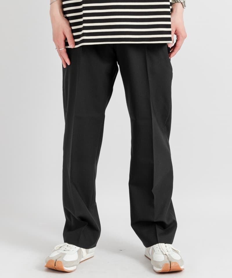 FLAT FRONT TROUSERS - ORGANIC WOOL TROPICAL