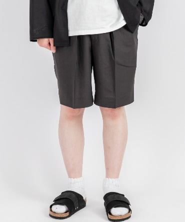 CLASSIC FIT EASY SHORTS - SUPER 120'S WOOL TROPICAL ■SALE■