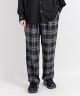 DOUBLE PLEATED EASY TROUSERS - 2/72 ORGANIC WOOL CHECK VIYELLA