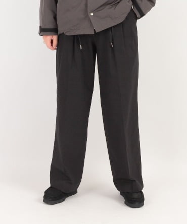 TRIPLE PLEATED WIDE TROUSERS - ORGANIC COTTON SURVIVAL CLOTH