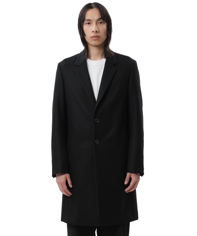 WO DOUBLE MELTON TAILORED SINGLE BREASTED COAT