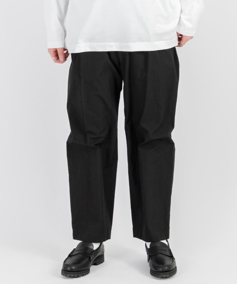 COTTON TYPEWRITER EASY TAPERED PANTS ■SALE■