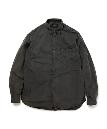 COTTON BROAD CHARCOAL DYED LS SHIRT
