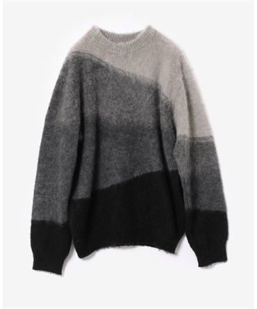 MOHAIR WOOL KNIT INTARSIA-KNIT SWEATER ■SALE■