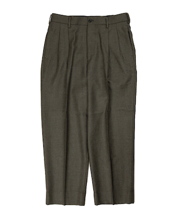 2TUCK COCOON FIT TROUSERS - 2/48 WOOL SOFT SERGE ■SALE■
