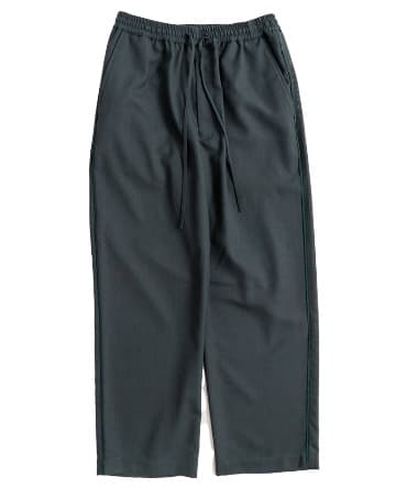 SIDE PIPING EASY PANTS - RECYCLE POLYESTER WOOL MESH■SALE■