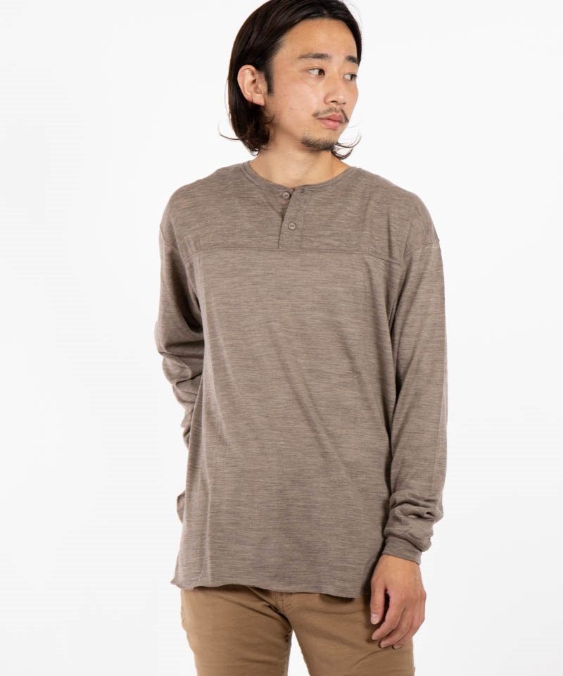 HUNTER HENLEY NECK L/S TEE WOOL JERSEY Mt.Breath WoolR 【 nonnative / ノンネイティブ 】■SALE■