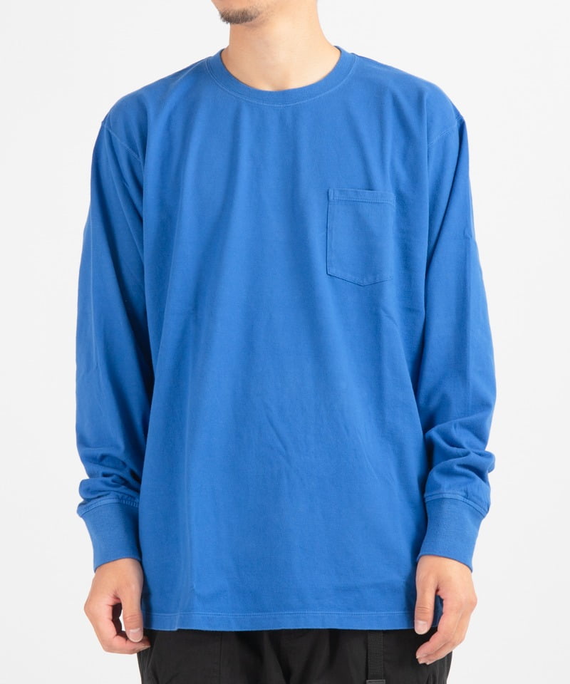 DWELLER L/S TEE COTTON JERSEY OVERDYED■SALE■