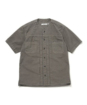 TRUCKER S/S SHIRT COTTON WEATHER CLOTH OVERDYED
