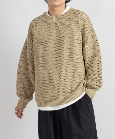 Gima cotton big mesh pullover
