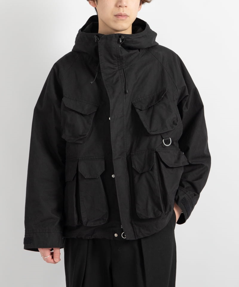 FISHERMAN JACKET - ORGANIC COTTON HEAVY ALL WEATHER CLOTH ■SALE■(ブラック-1)