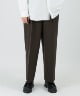 DOUBLE PLEATED TROUSERS - ORGANIC WOOL SURVIVAL CLOTH(カーキブラウン-1)