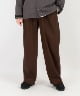 TRIPLE PLEATED WIDE TROUSERS - ORGANIC COTTON SURVIVAL CLOTH(ブラウン-1)