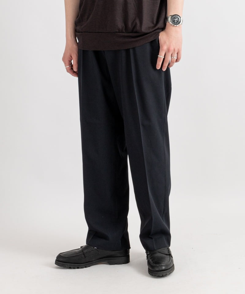 COMFORT FIT EASY TROUSERS - DRY VOILE TWILL(ネイビー-1)