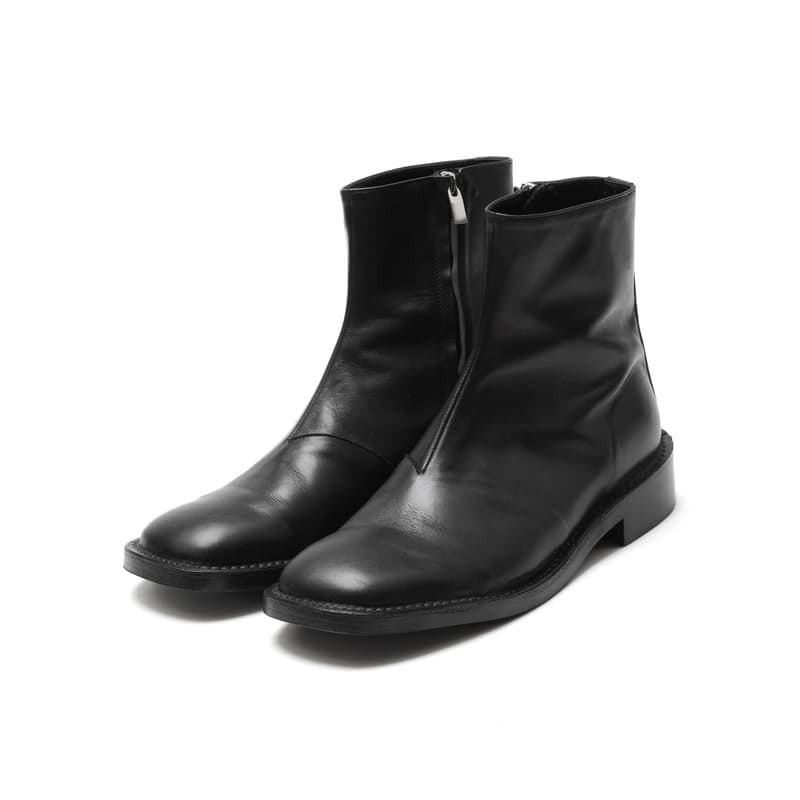 COW LEATHER SIDE ZIP BOOTS(ブラック(930)-41)