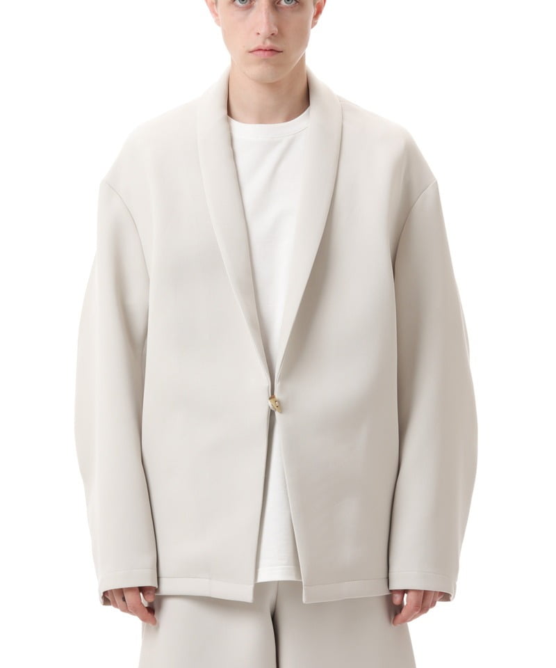 PE TRIPLE CLOTH SHAWL COLLAR JACKET■SALE■(オフホワイト(850)-1)