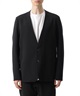 PE STRETCH DOUBLE CLOTH COLLARLESS JACKET(ブラック(930)-1)