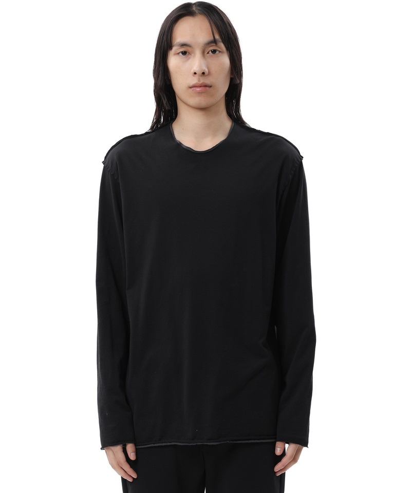 80/2 TIGHT TENSION JERSEY LAYERED L/S TEE(ブラック(930)-1)