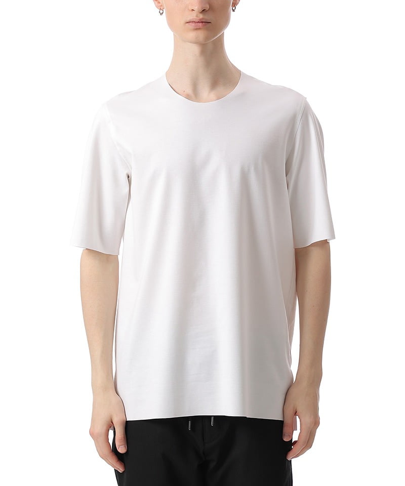 VIS/NY STRETCH PONTE JERSEY CUT OFF S/S TEE(ホワイト(900)-1)
