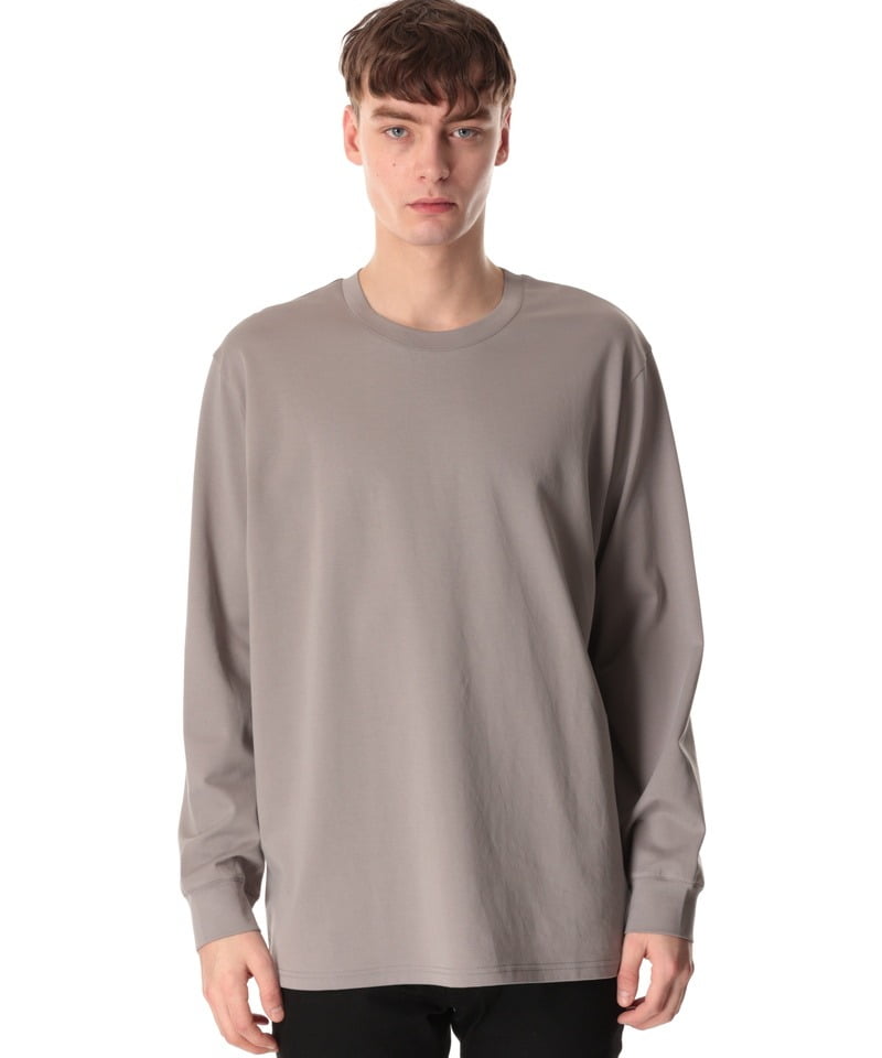 COTTON DOUBLE FACE OVERSIZED L/S TEE(グレー(920)-1)