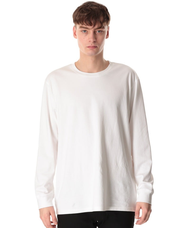 COTTON DOUBLE FACE OVERSIZED L/S TEE(ホワイト(900)-1)
