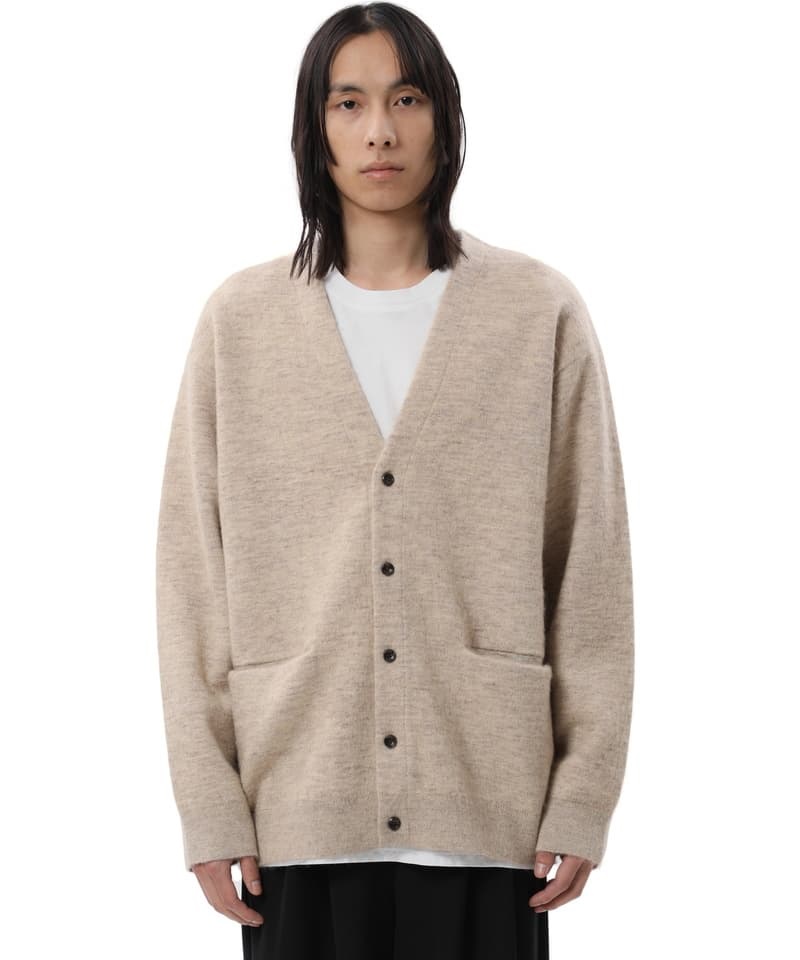 WO/NY MOHAIRｘPE DOUBLE FACE KNIT CARDIGAN(オフホワイト(850)-1)