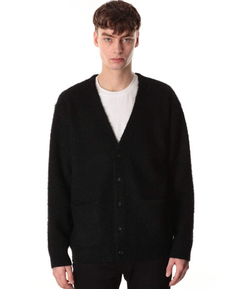 WO/NY MOHAIR x PE DOUBLE FACE KNIT CARDIGAN ■SALE■(ブラック(930)-2)