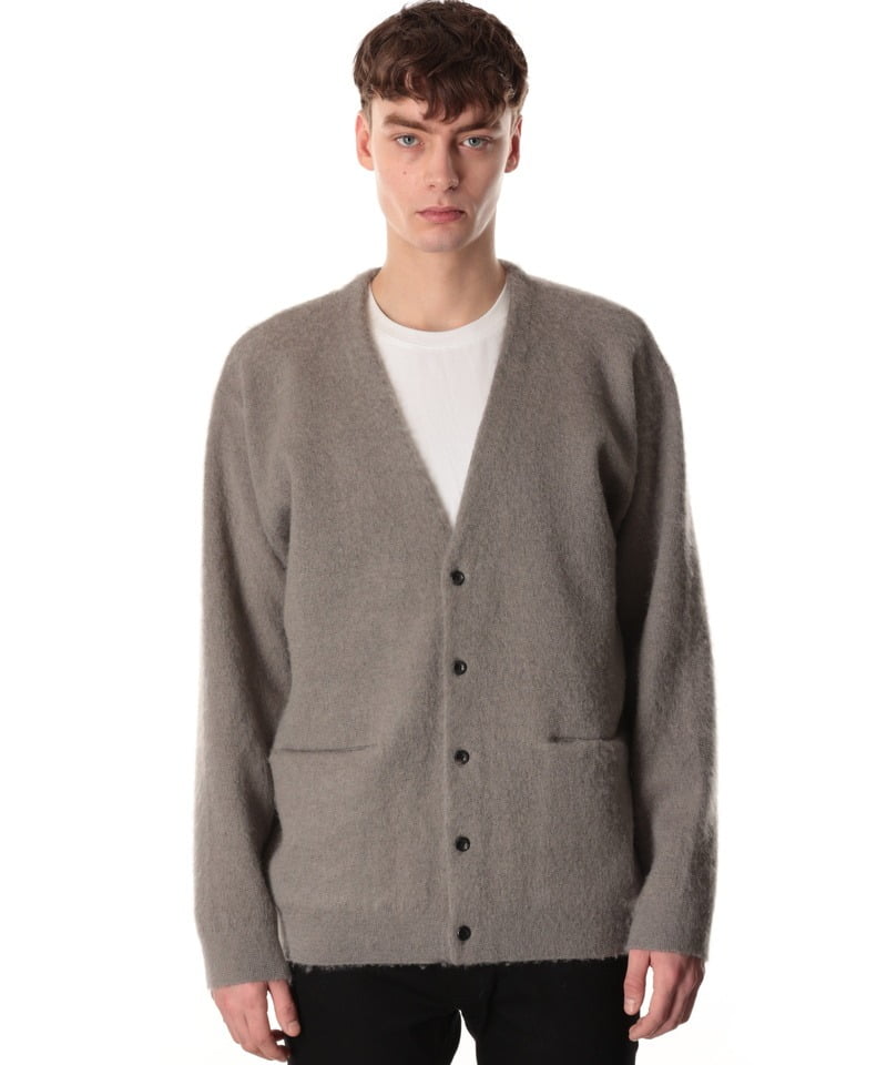 WO/NY MOHAIR x PE DOUBLE FACE KNIT CARDIGAN ■SALE■(グレー(920)-2)
