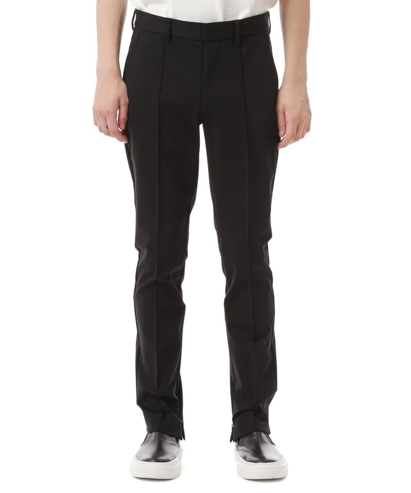 COMPRESSED COTTON CENTER CREASE TIGHT FIT PANTS■SALE■(ブラック(930)-1)