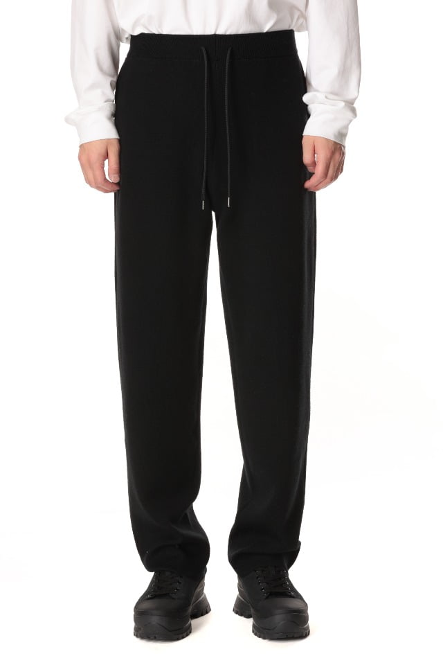 WOxPE DOUBLE FACE KNIT LOUNGE TROUSERS(ブラック(930)-1)