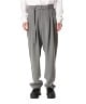 PE STRETCH DOUBLE CLOTH BELTED TAPERED FIT TROUSERS(X.グレー(929)-1)