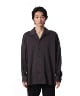 CO JERSEY CLOTH OVERSIZED OPEN COLLAR L/S SHIRT(ダークグレー(922)-1)