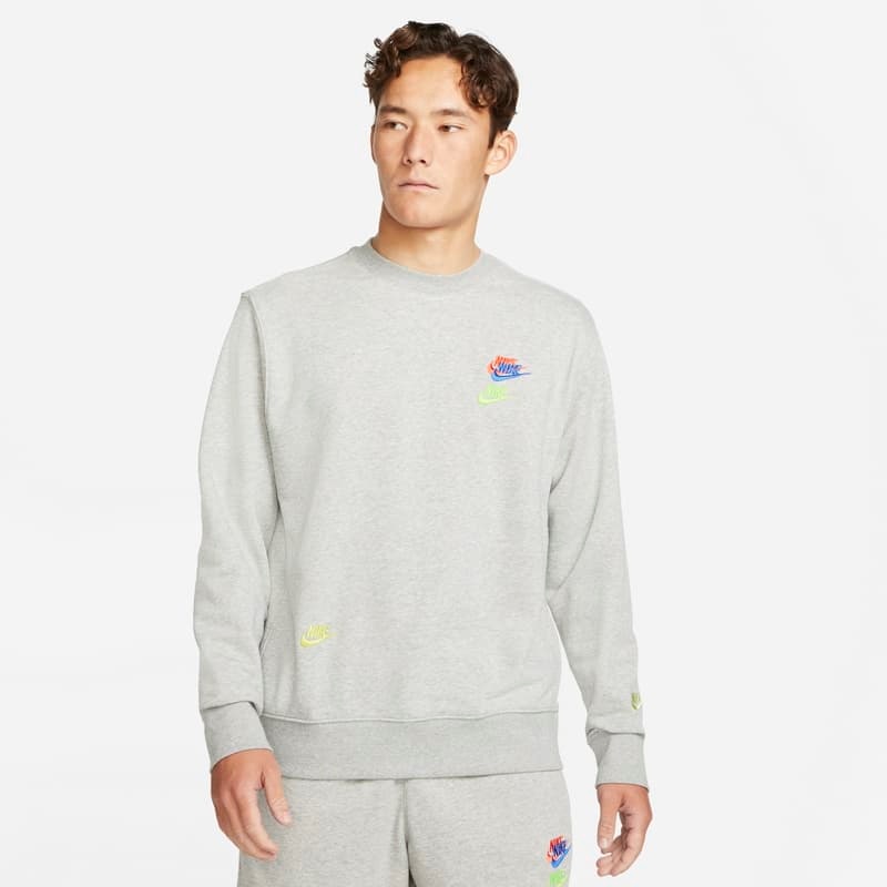 NIKE SPORTSWEAR MENS ESSENTIAL＋ FRENCH TERRY CREW NECK(グレー-S)