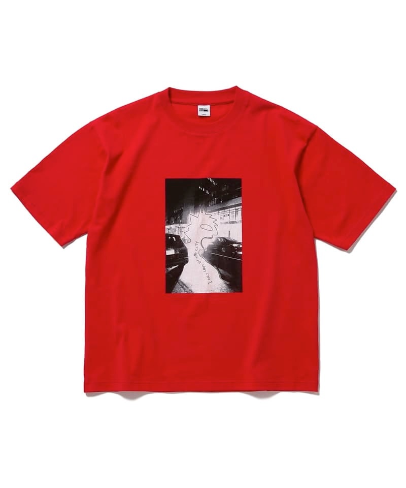 S/S TEE #1 COTTON JERSEY by E-WAX STUDIO(レッド-M)