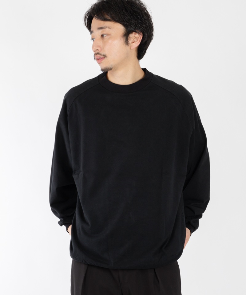 CREW NECK - 30/2 COMBED COTTON KNIT BRUSHED ■SALE■(ブラック-1)