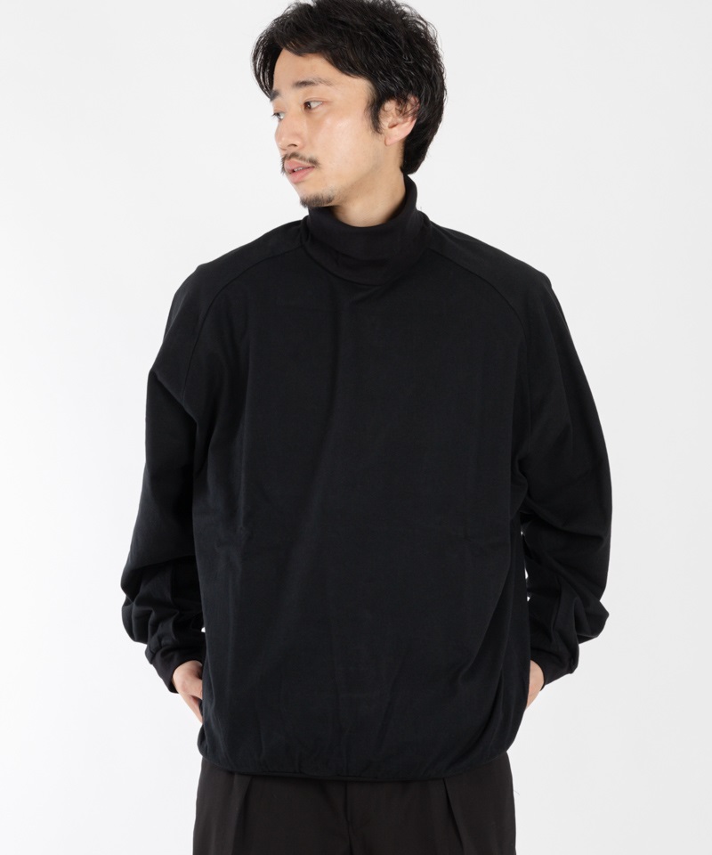 LOOSE NECK - 30/2 COMBED COTTON KNIT BRUSHED ■SALE■(ブラック-1)