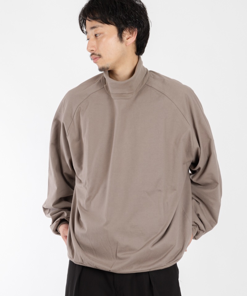 LOOSE NECK - 30/2 COMBED COTTON KNIT BRUSHED ■SALE■(グレージュ-1)