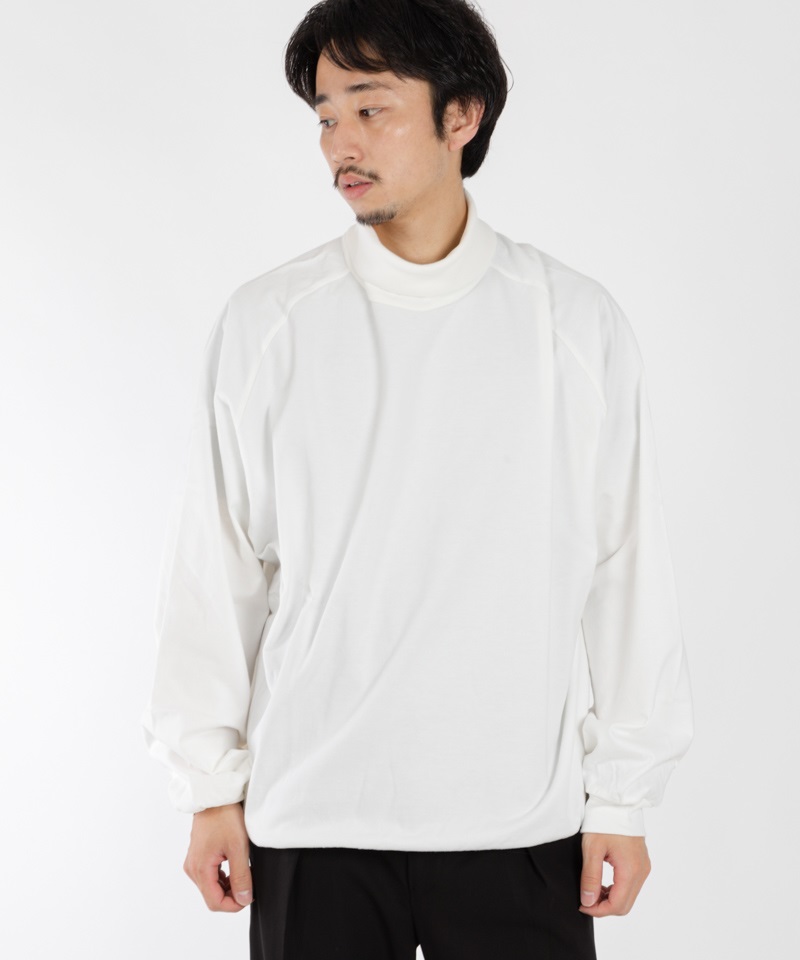 LOOSE NECK - 30/2 COMBED COTTON KNIT BRUSHED ■SALE■(ホワイト-1)