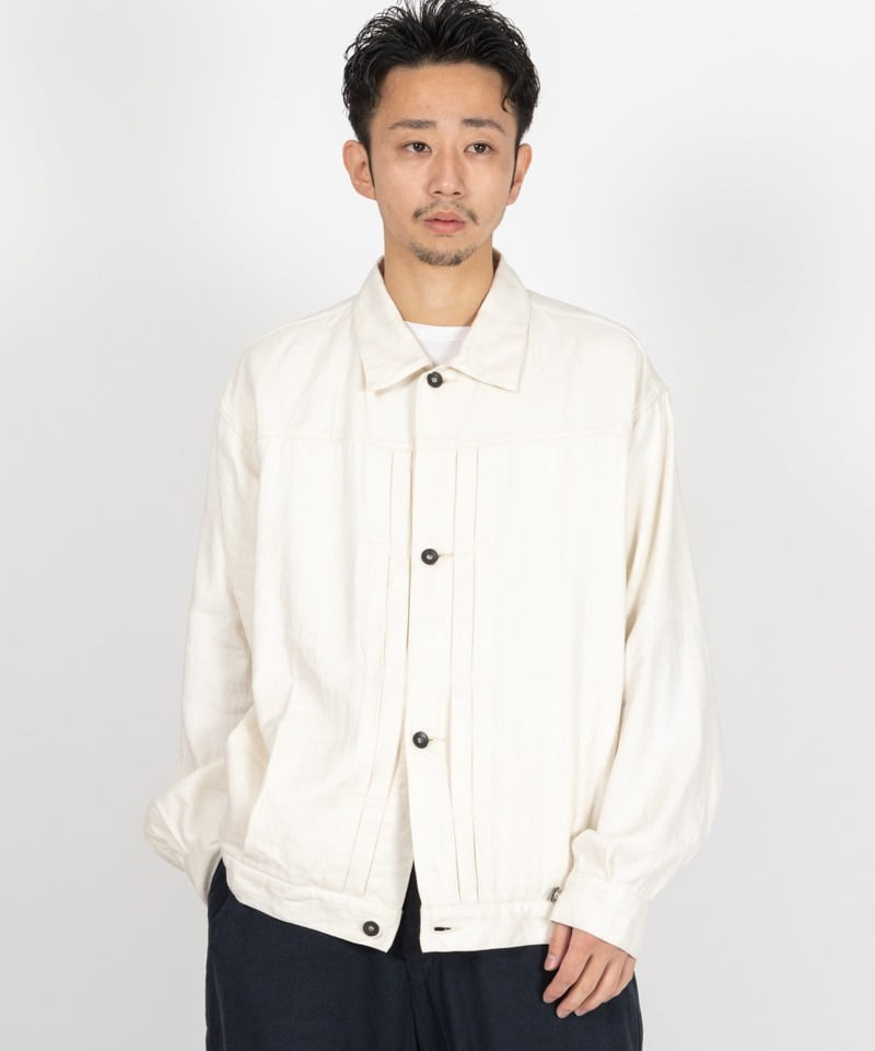 WORKERS JACKET - SILK LINEN TWILL■SALE■(エクリュ-1)
