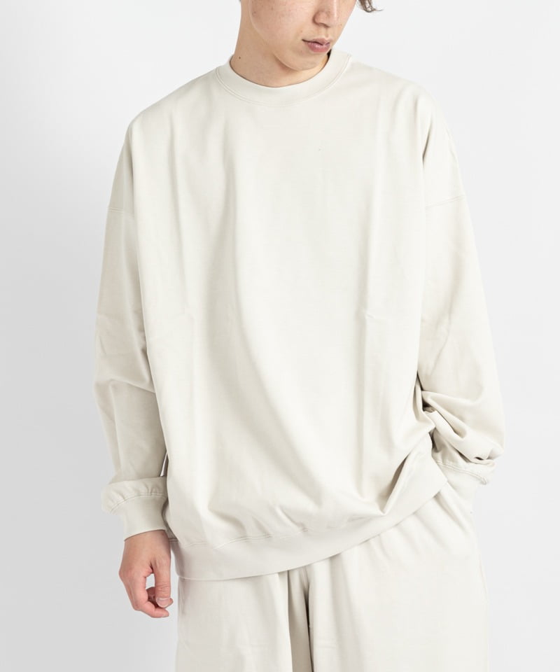 OVERSIZE CREW NECK - 20//1 RECYCLE SUVIN ORGANIAC COTTON KNIT ■SALE■(オフホワイト-1)