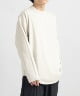 BASE BALL TEE L/S - 20//1 RECYCLE SUVIN ORGANIC COTTON KNIT(オフホワイト-1)