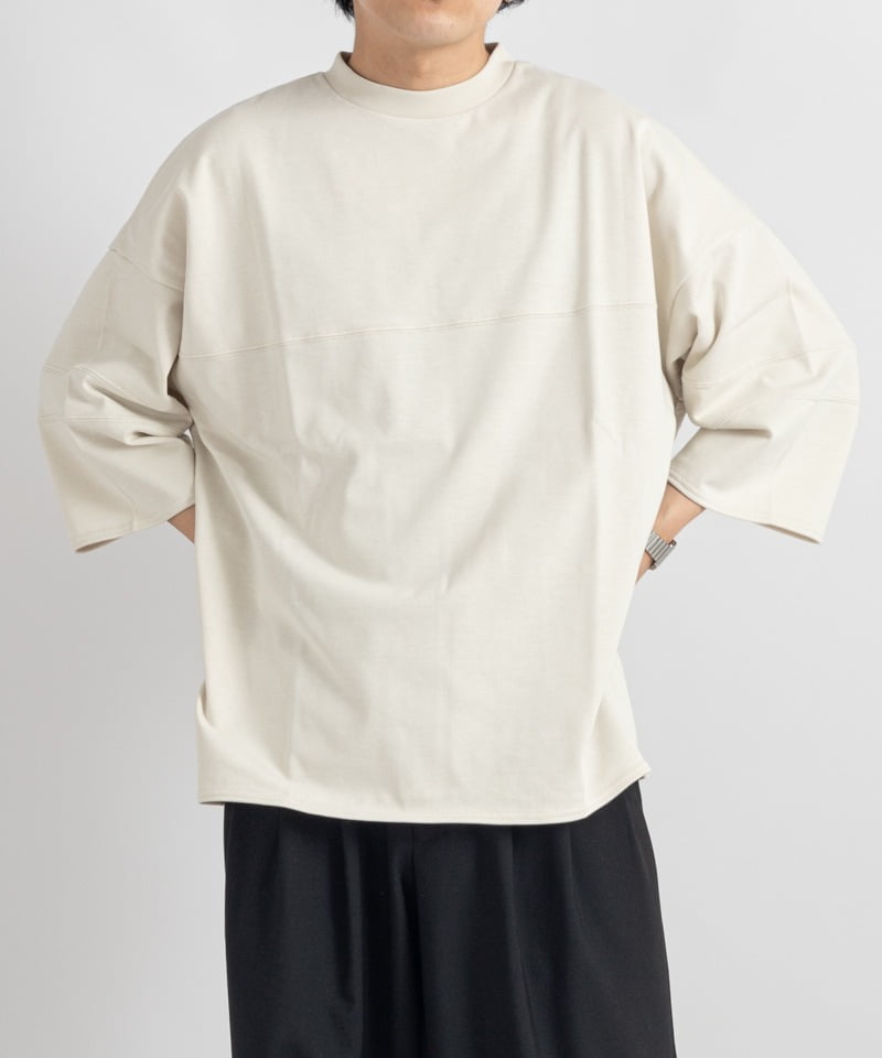 FOOTBALL TEE - 20//1 RECYCLE SUVIN ORGANIC COTTON KNIT(オフホワイト-1)